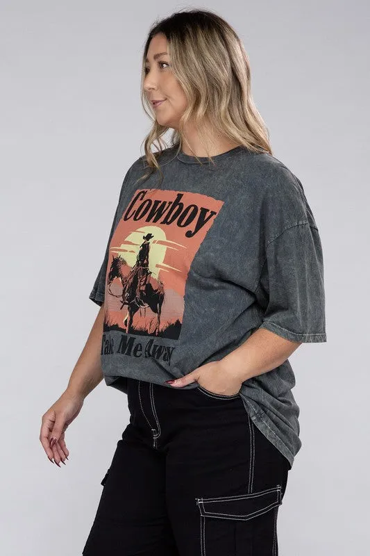 Curvy Cowboy Take Me Away Graphic Top