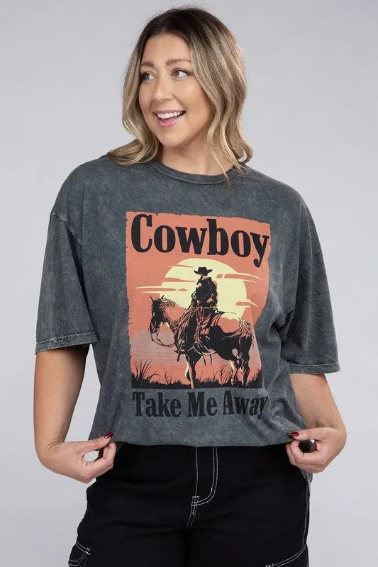 Curvy Cowboy Take Me Away Graphic Top