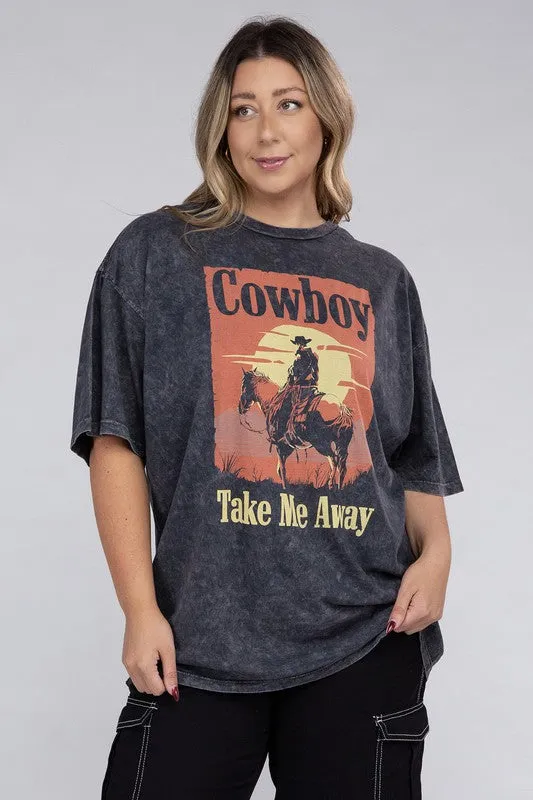 Curvy Cowboy Take Me Away Graphic Top