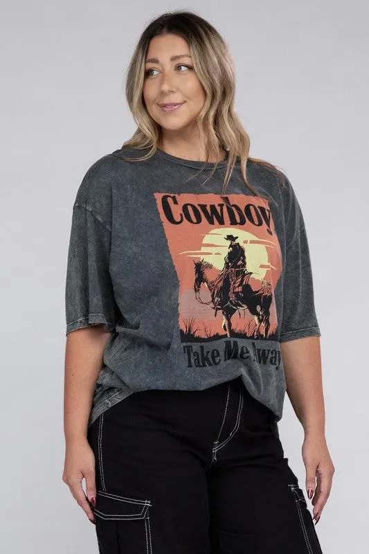 Curvy Cowboy Take Me Away Graphic Top