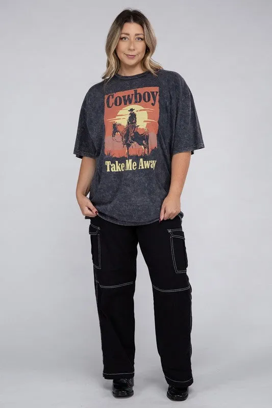 Curvy Cowboy Take Me Away Graphic Top