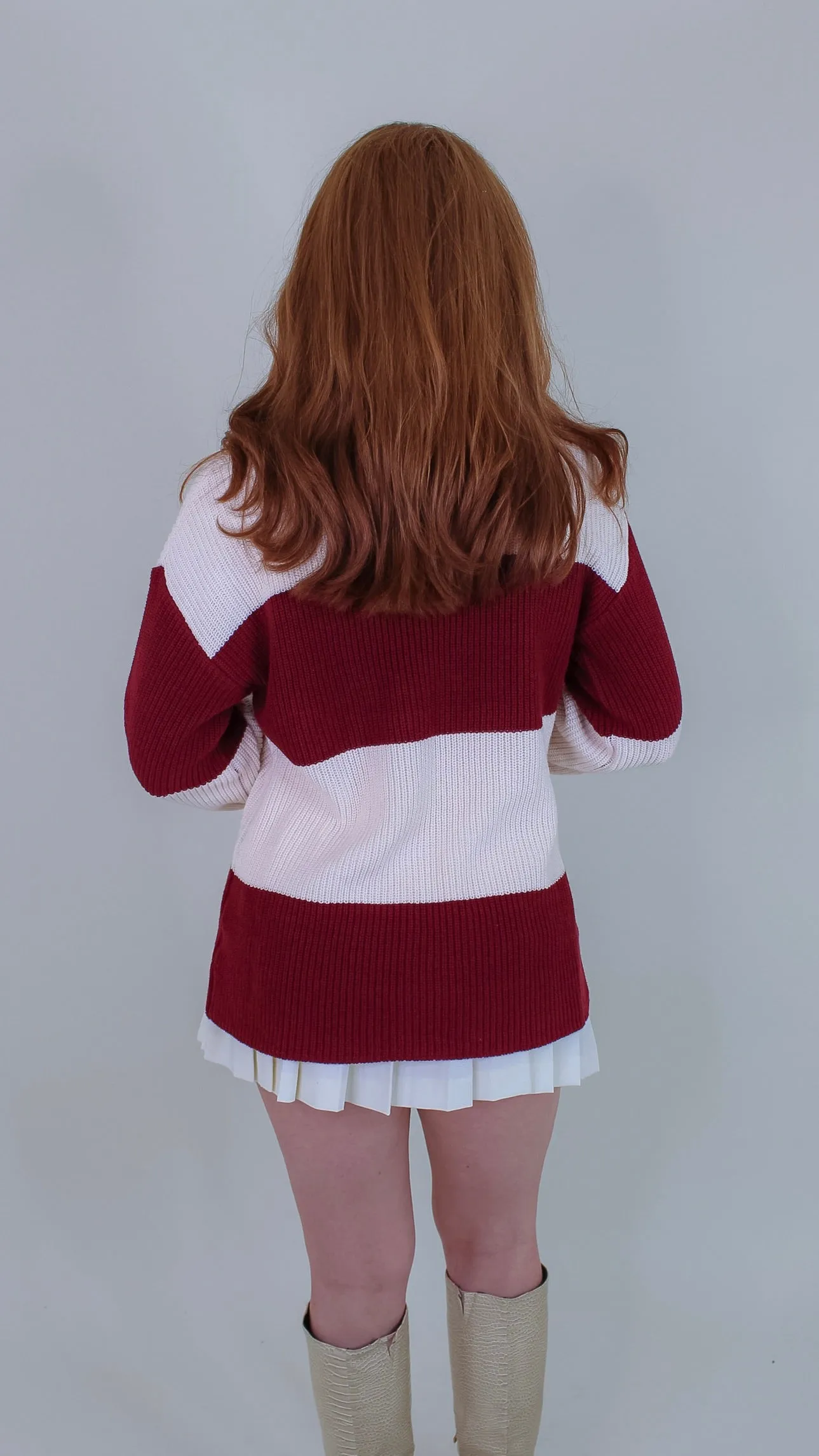 Davis Wine Striped Sweater
