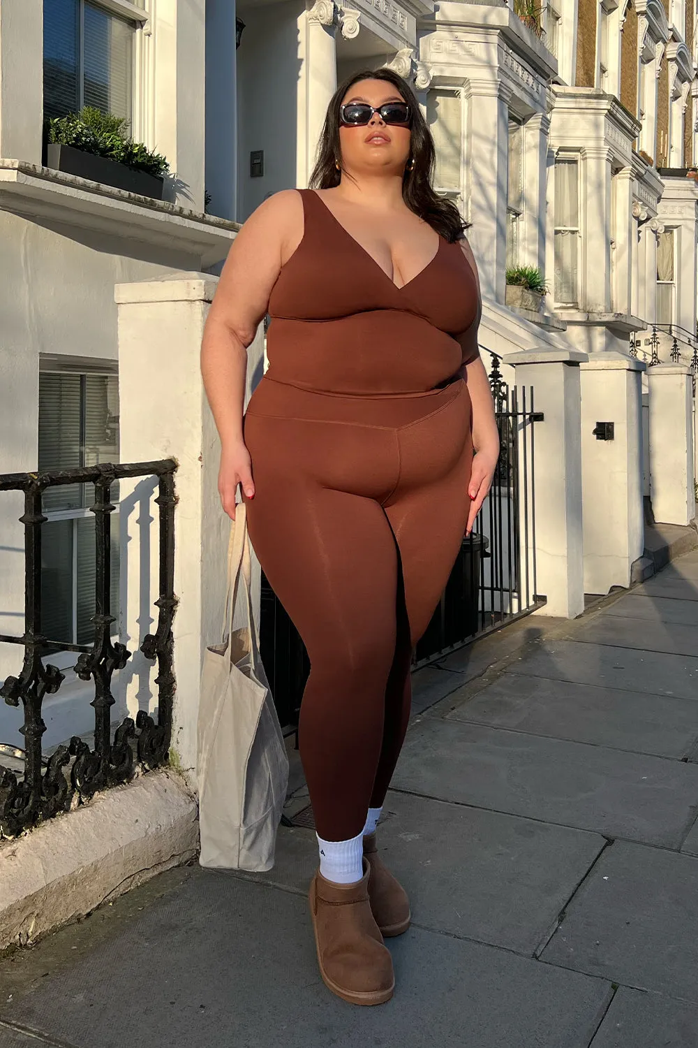 DAYFLEX WRAP HIGH WAISTED LEGGING - WALNUT