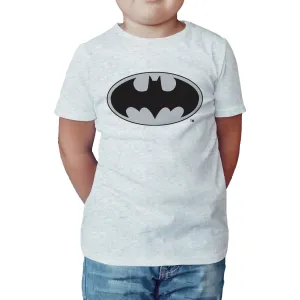 DC Comics Batman Logo Grey Official Kid's T-Shirt (Sports Grey)