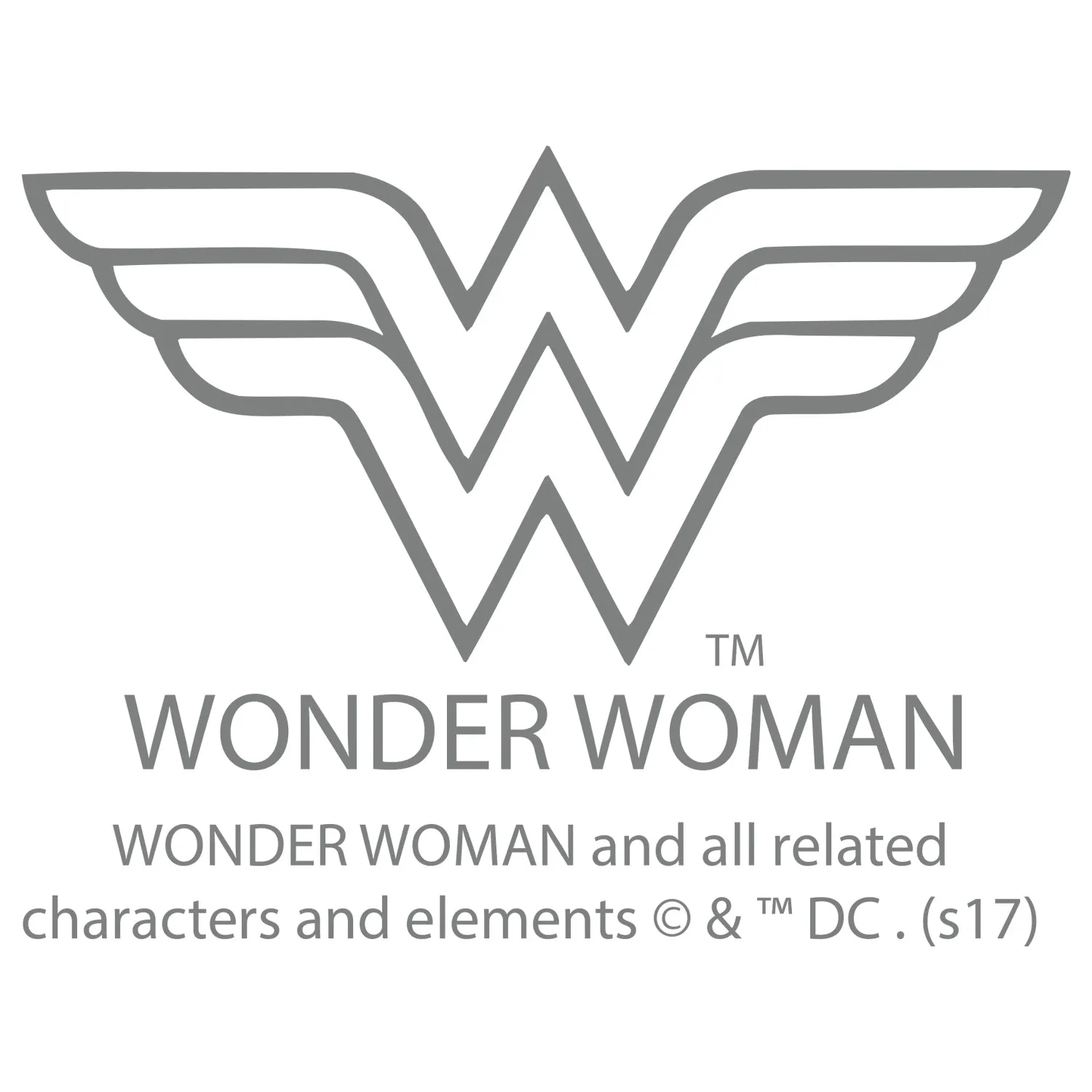 DC Comics Wonder Woman Logo Watermark Official Men's T-Shirt