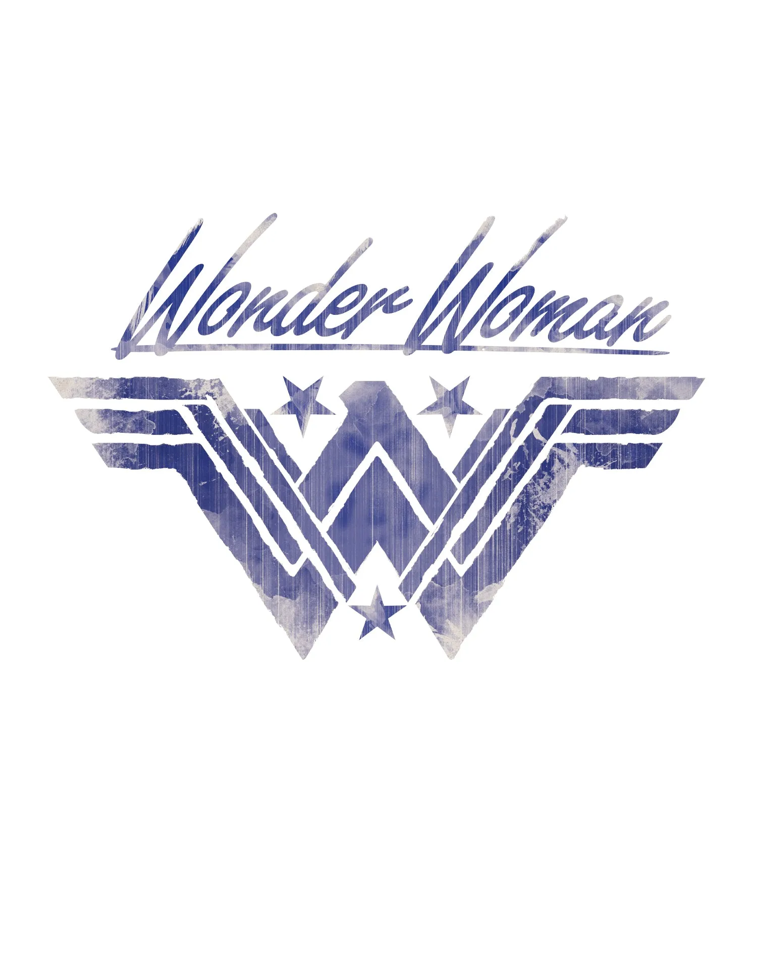 DC Comics Wonder Woman Logo Watermark Official Men's T-Shirt