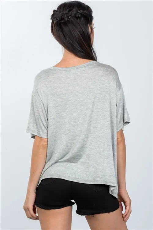 Distressed High Waisted Short | Black