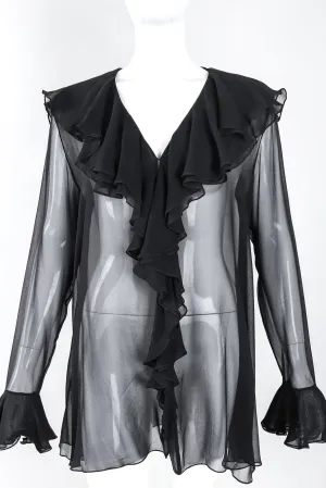 DKNY Chiffon Poet Blouse