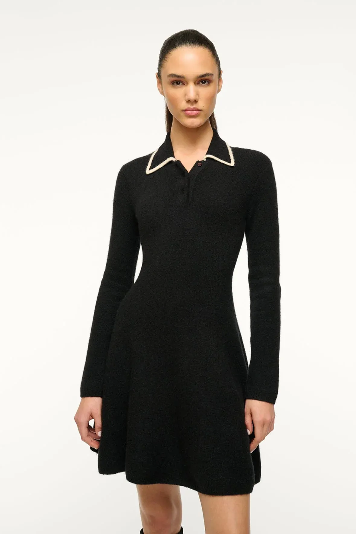 DUJOUR DRESS IN BLACK/IVORY