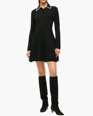 DUJOUR DRESS IN BLACK/IVORY