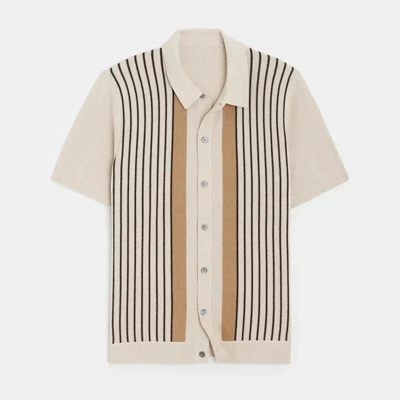 Egmont - elegant striped ladies polo shirt