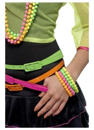 Eighties Bracelets 80s Neon Fluoro Beaded
