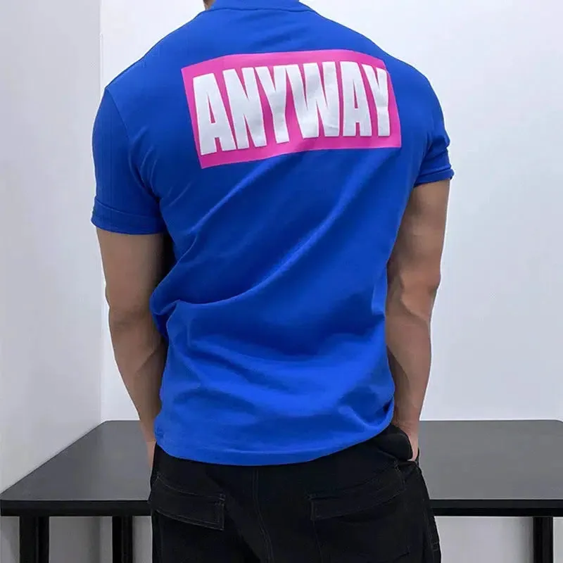 Fluorescent Color Letter Graphic T-Shirt