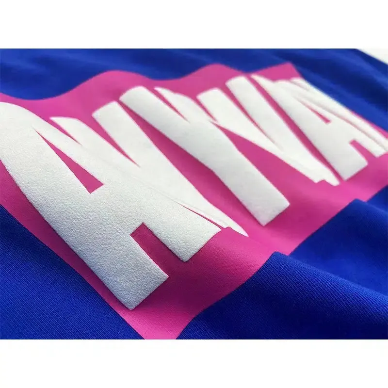 Fluorescent Color Letter Graphic T-Shirt