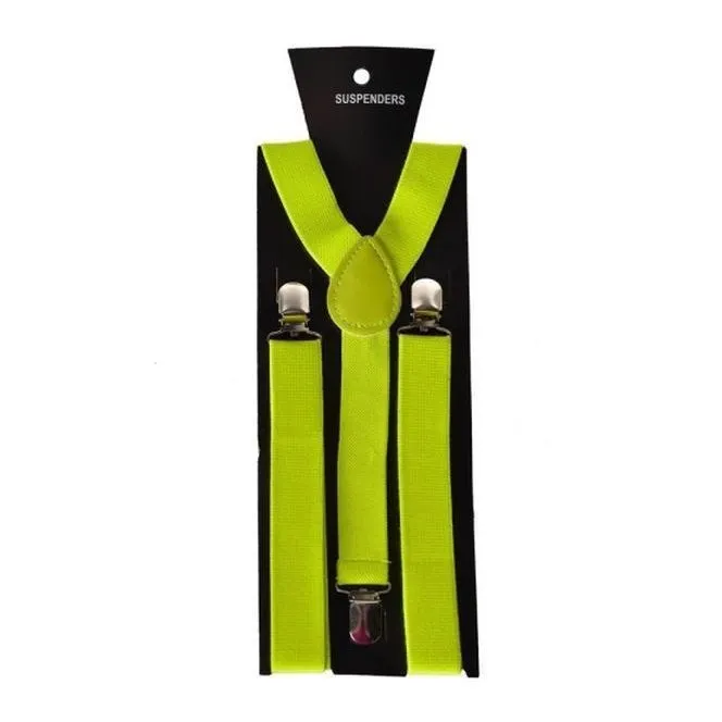 Fluro Orange Adjustable Suspenders