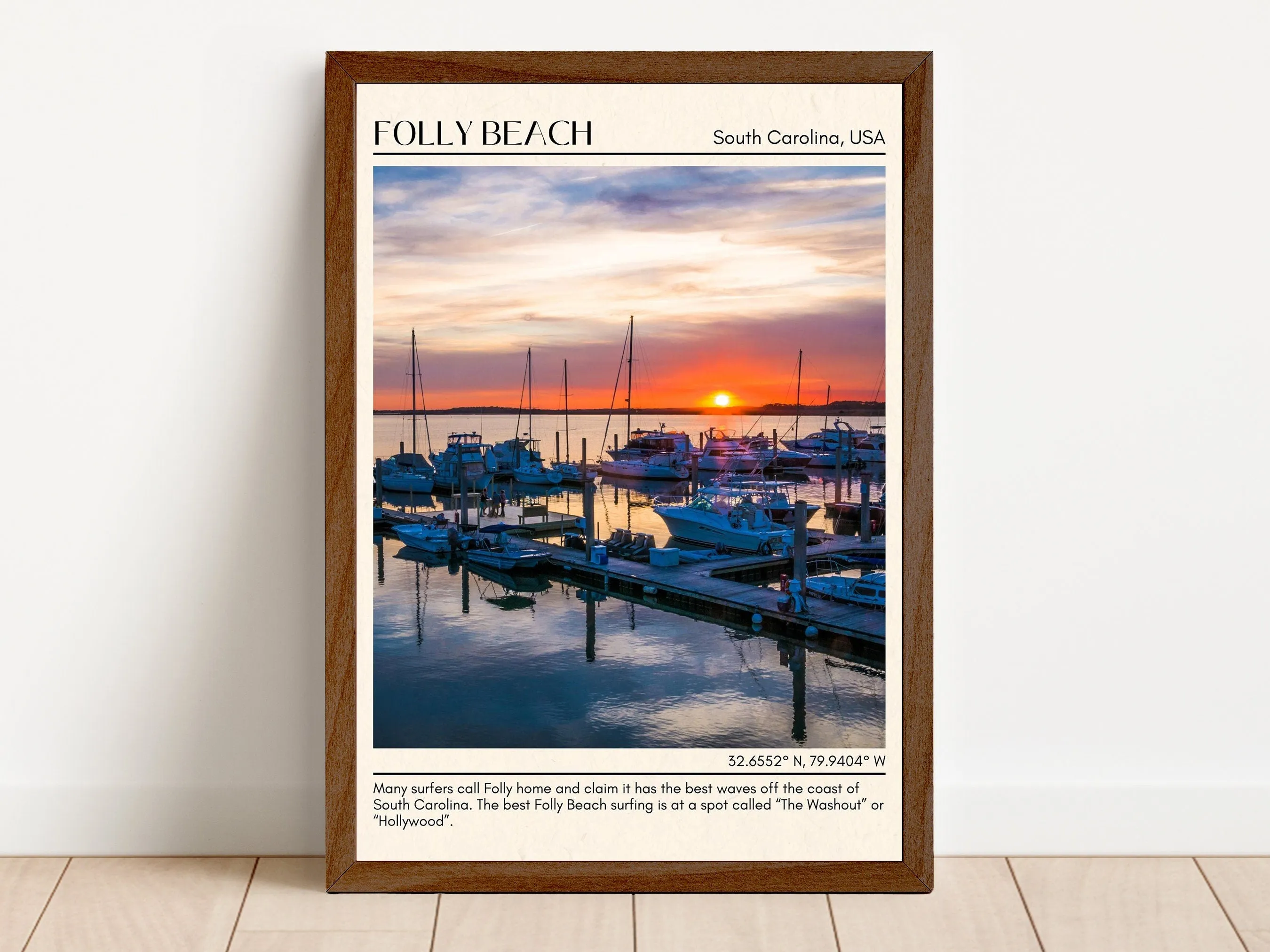 Folly Beach Wall Canvas, South Carolina, USA