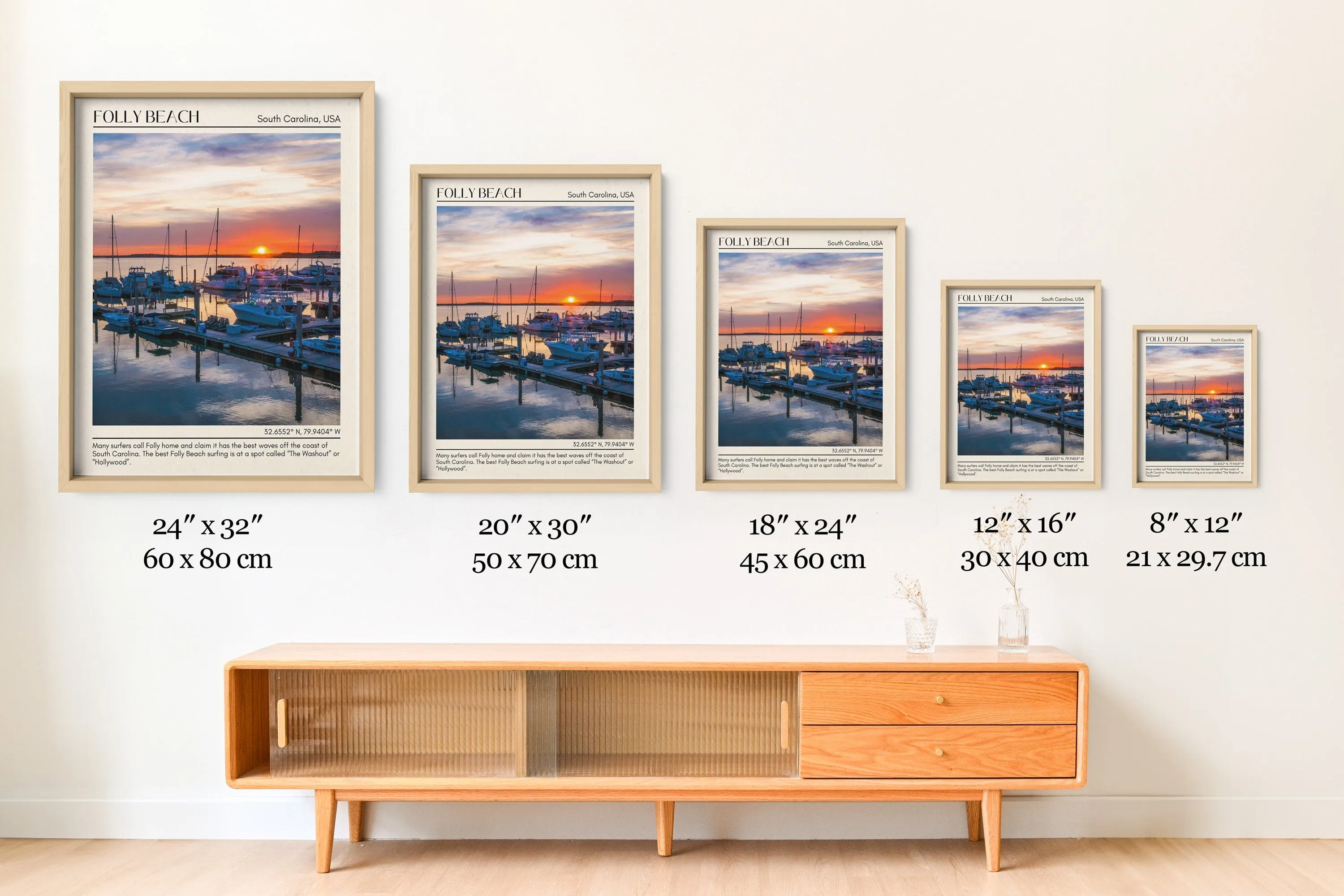 Folly Beach Wall Canvas, South Carolina, USA