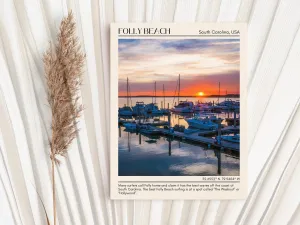 Folly Beach Wall Canvas, South Carolina, USA