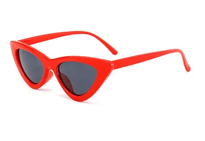 Gafas de Sol Lolita Cat Eye Agogo fashion Vintage Retro Hipster armazón rojo lentes de mica negra