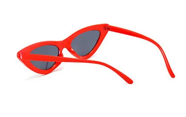 Gafas de Sol Lolita Cat Eye Agogo fashion Vintage Retro Hipster armazón rojo lentes de mica negra