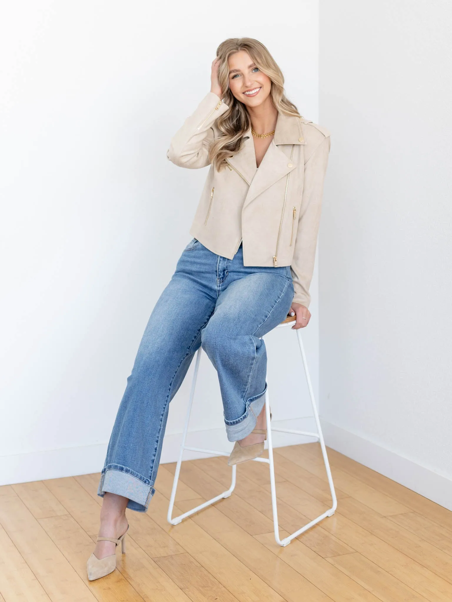 Generation Love Cosita Vegan Suede Moto Jacket