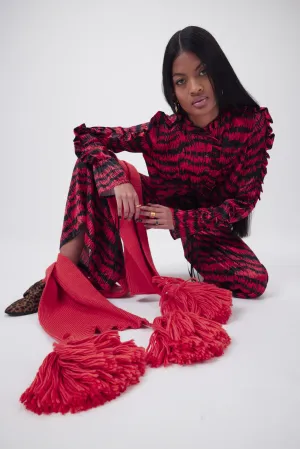 Gil jumpsuit in pomegrenate Pigment print