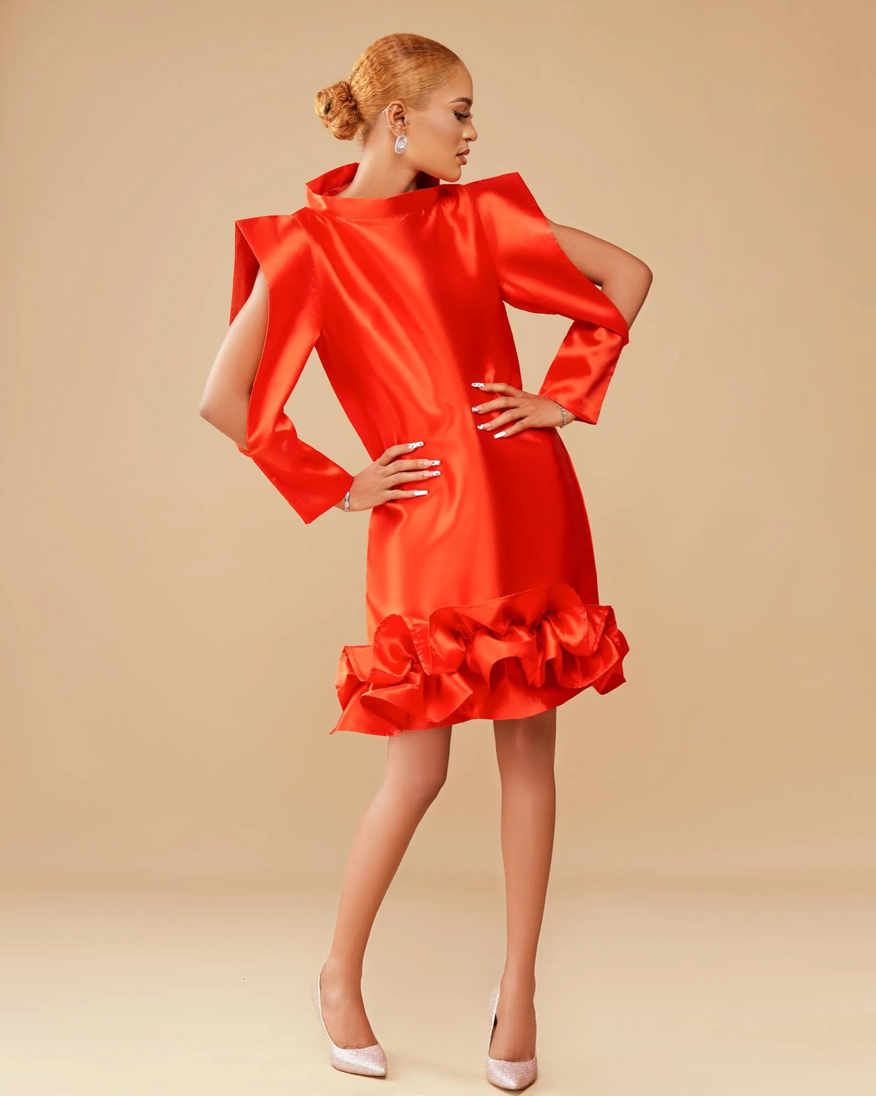 Grace Mini Dress - Burnt Orange