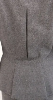 HATTIE CARNEGIE 1950s 2 pc Grey Wool Fitted Jacket Skirt Set