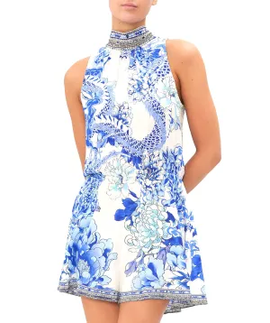 Heart Of A Dragon Neck Tie Playsuit