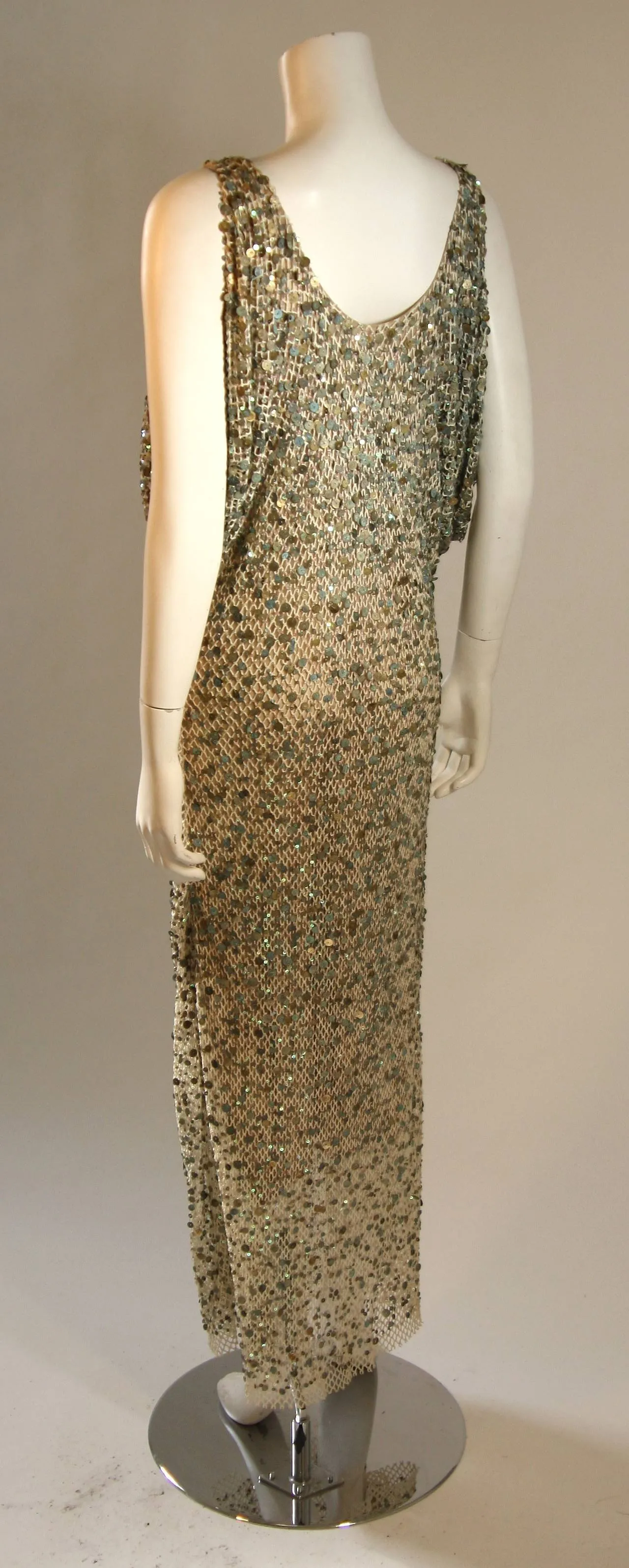 HEIKE JARICK Weathered Paillettes Bronze Dress Size 12