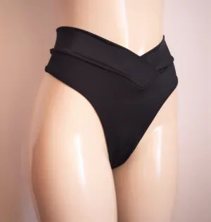 High Waist Thong Crisscross Band Bikini Bottom