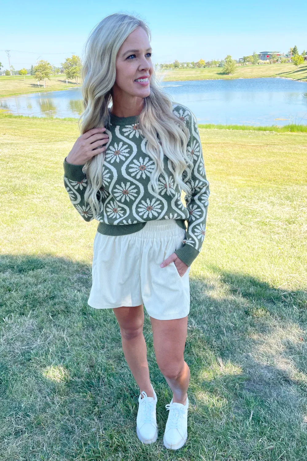 High Waisted Corduroy Shorts