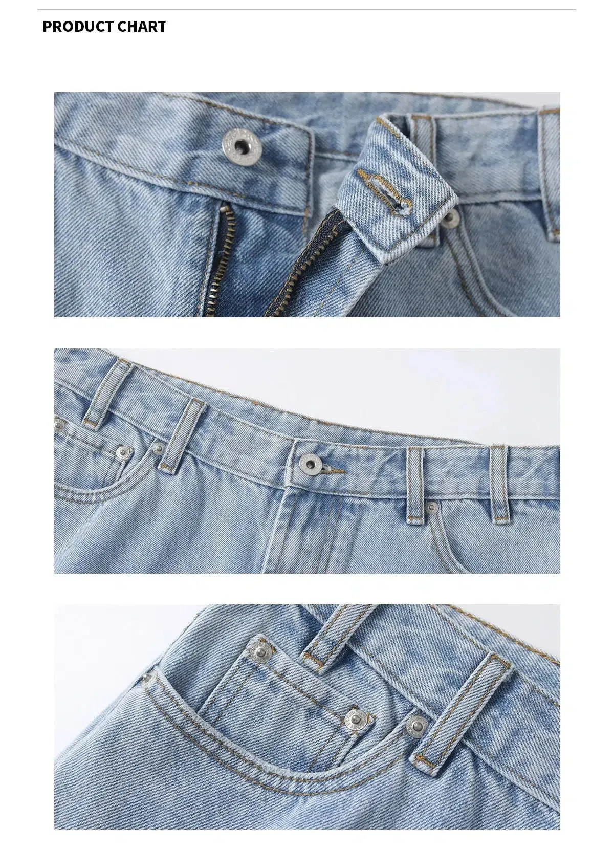 High-Waisted Denim Bermuda Shorts
