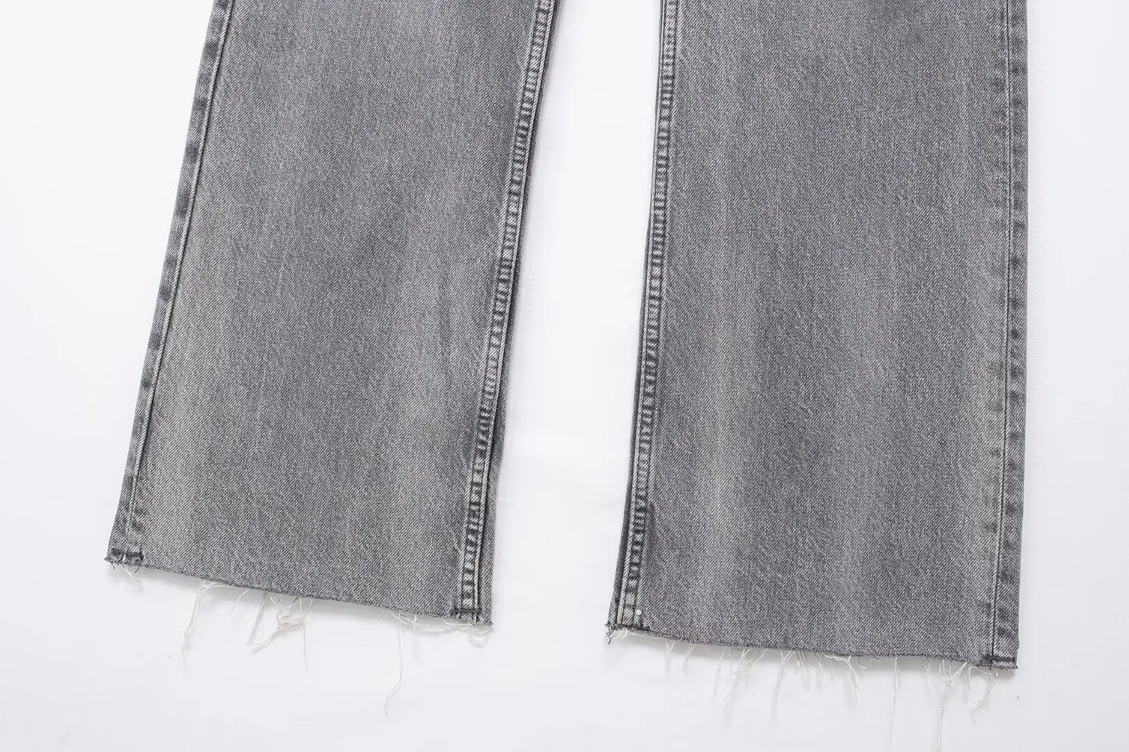 High Waisted Straight Leg Denim Jeans