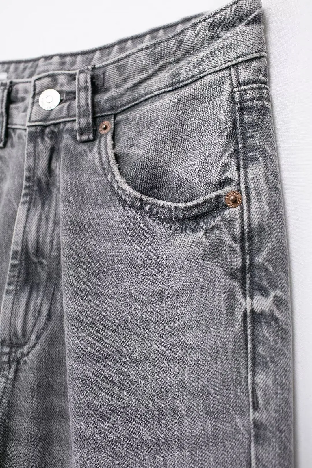 High Waisted Straight Leg Denim Jeans