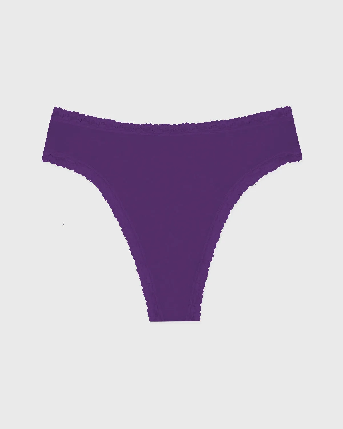 High Waisted Thong - Plum