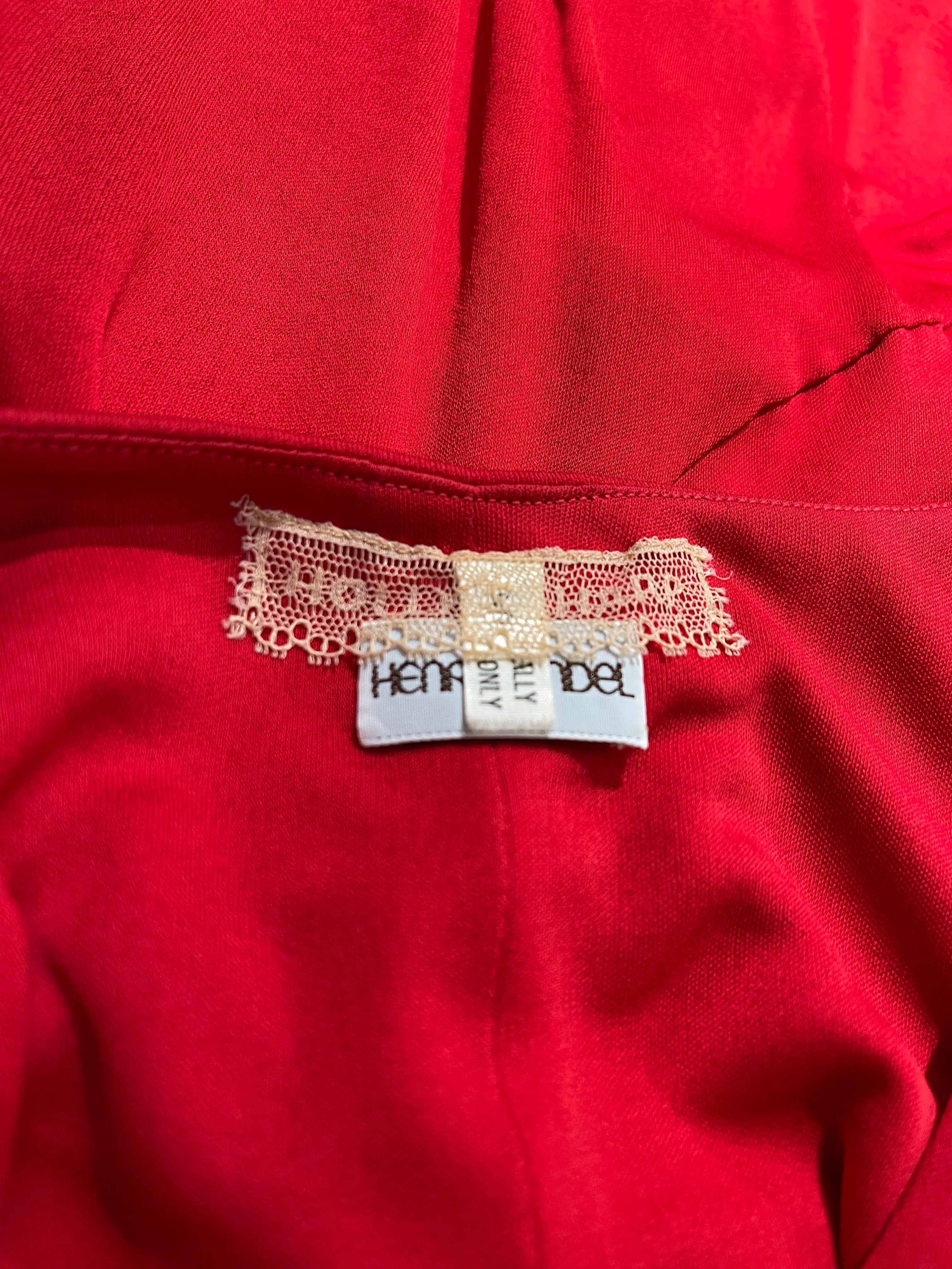 Holly's Harp 70s Red Matte Jersey Petal Dress