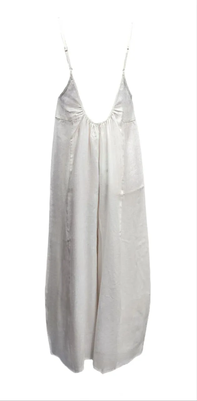 HoodLamb Women's Ivory Wide Contrast Midi Hemp Jumper 420 NWT