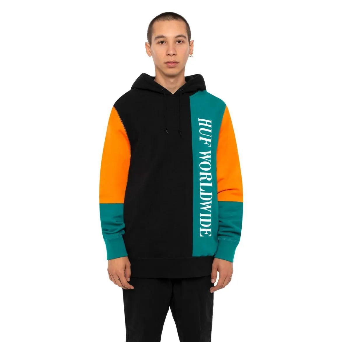 Huf Piet Pullover Hoodie Black Men FL00094-BLK