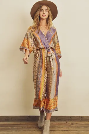 Ingrid Paisley Border Print Jumpsuit