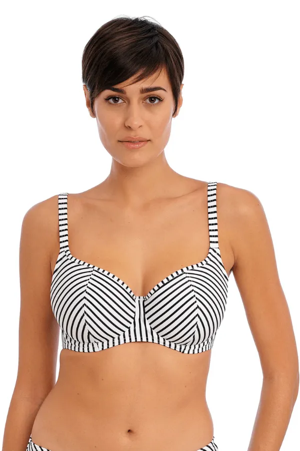 Jewel Cove Sweetheart Padded Bikini Top - Striped