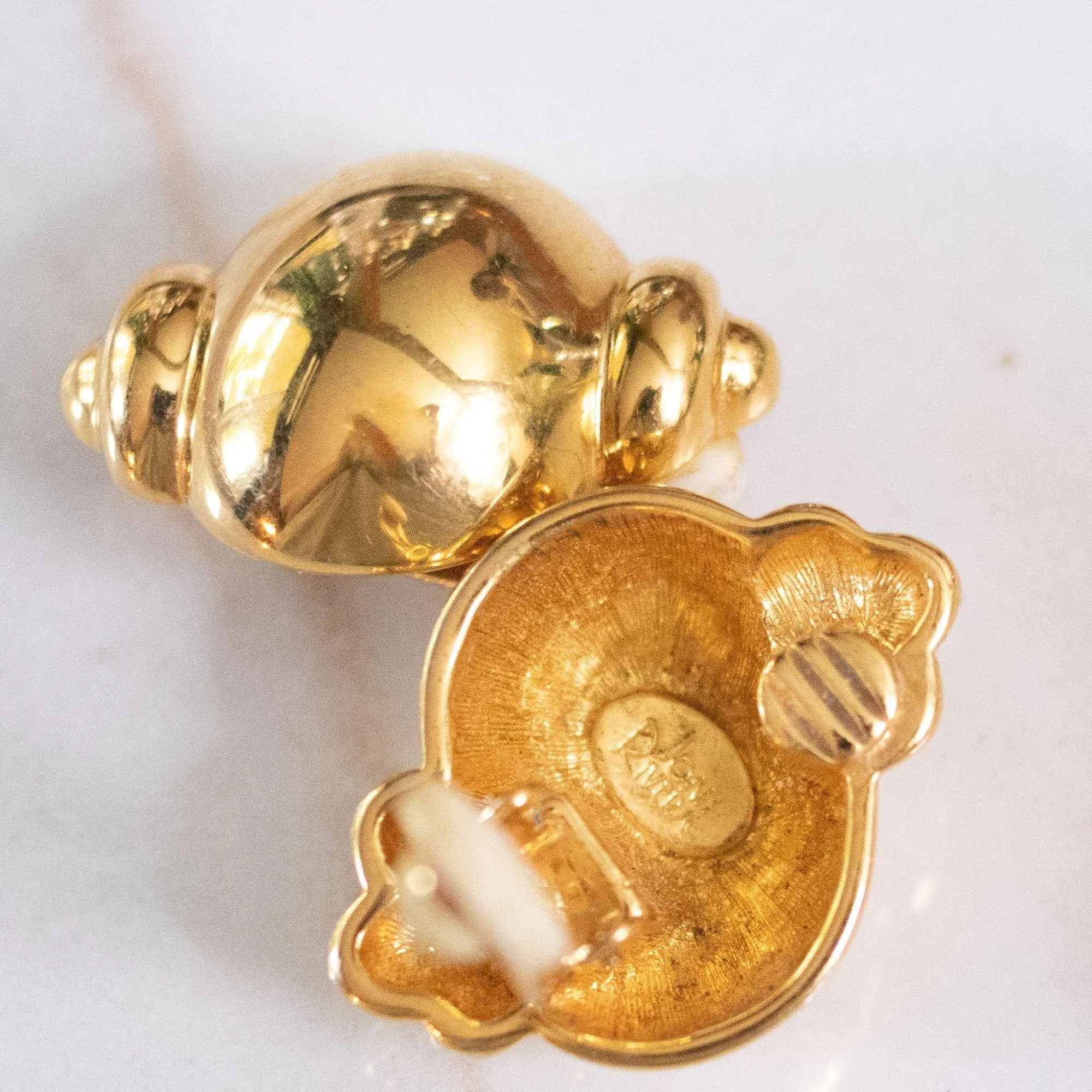 Joan Rivers Gold Urn Earrings