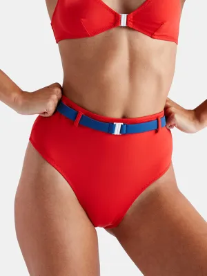 Josephine High Waisted Bottom Red