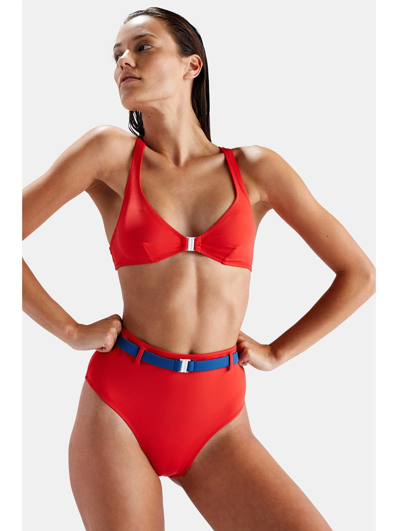 Josephine High Waisted Bottom Red