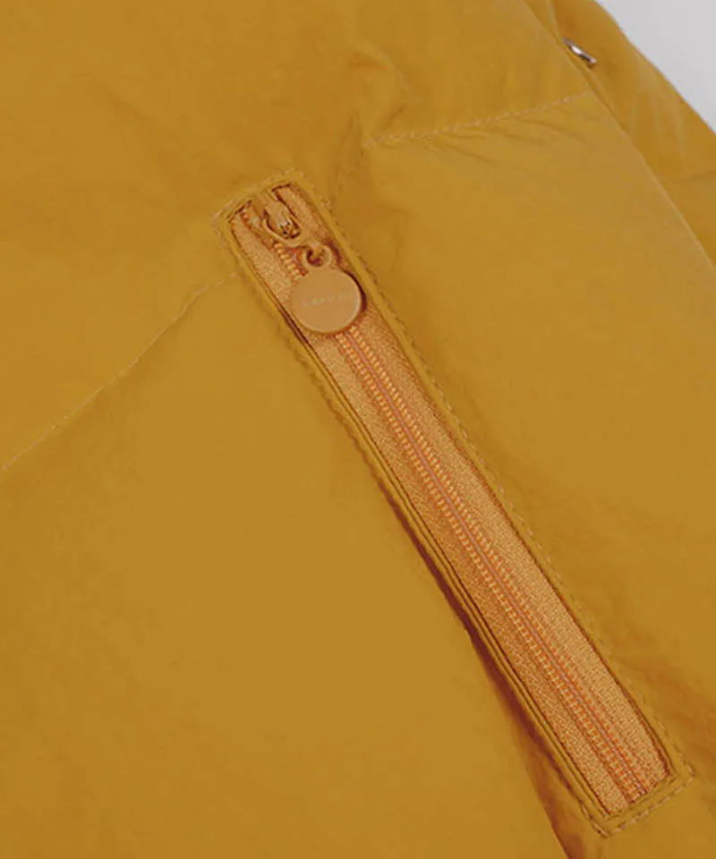 KANDINI Ruffled Goose-down Vest - Yellow