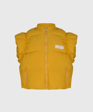KANDINI Ruffled Goose-down Vest - Yellow