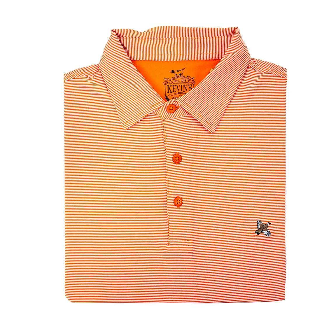 Kevin's Stretch Performance Quail Striped Polo