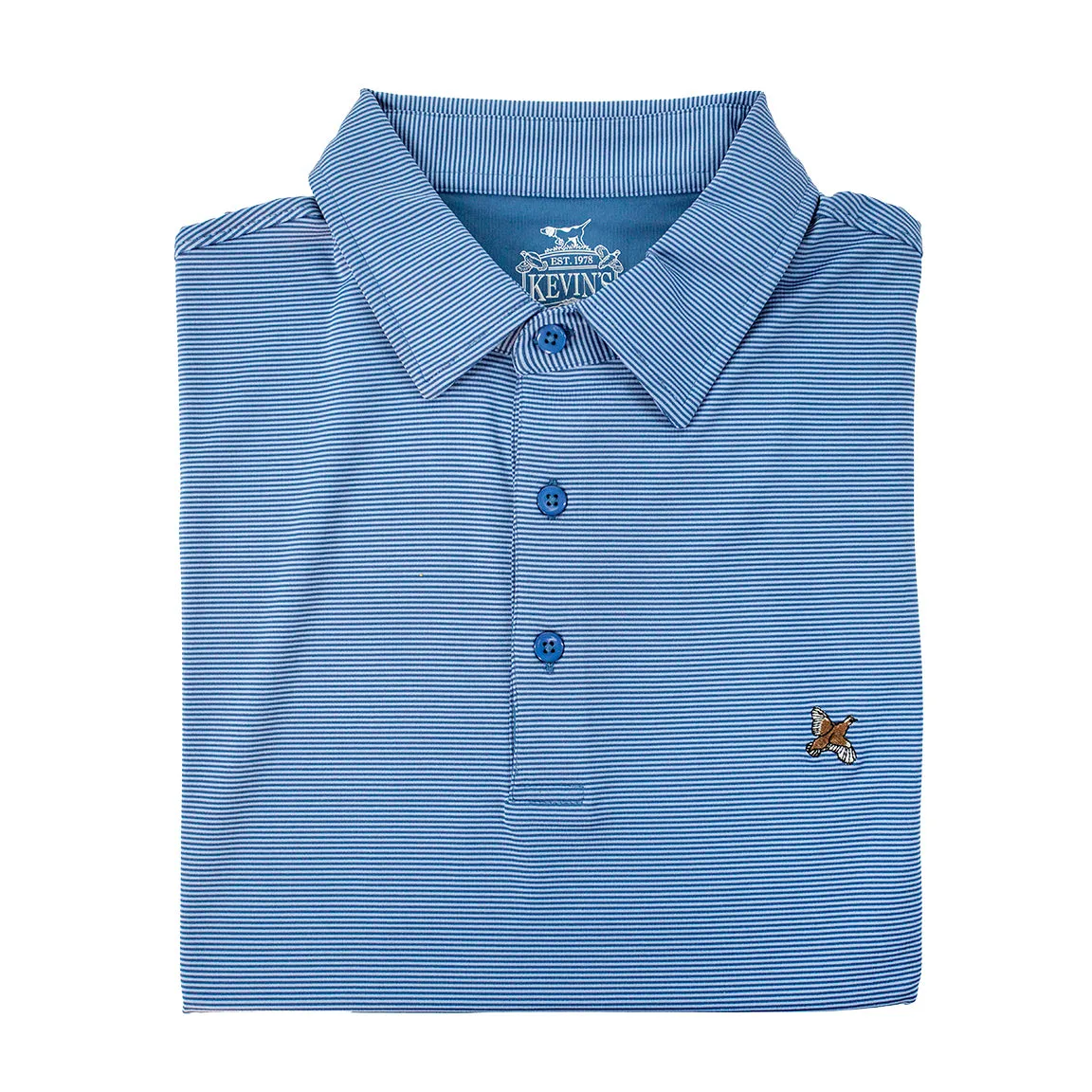 Kevin's Stretch Performance Quail Striped Polo