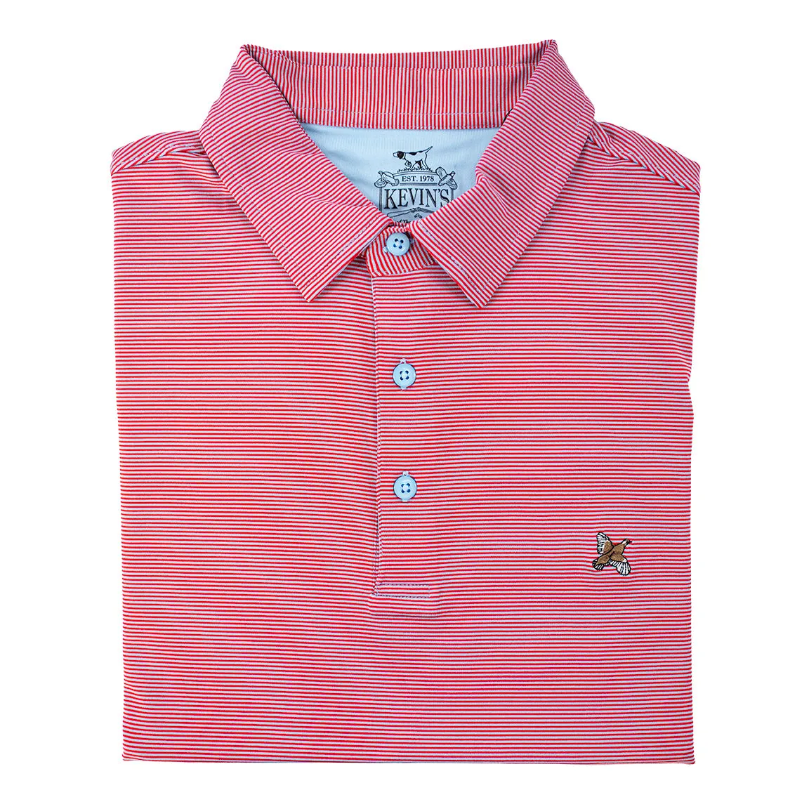 Kevin's Stretch Performance Quail Striped Polo