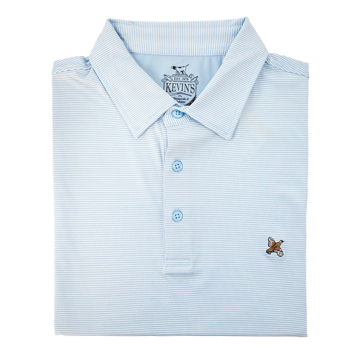 Kevin's Stretch Performance Quail Striped Polo